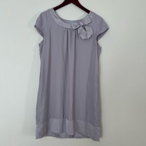 H&M gray mini short sleeve dress with a bow.  Size 14